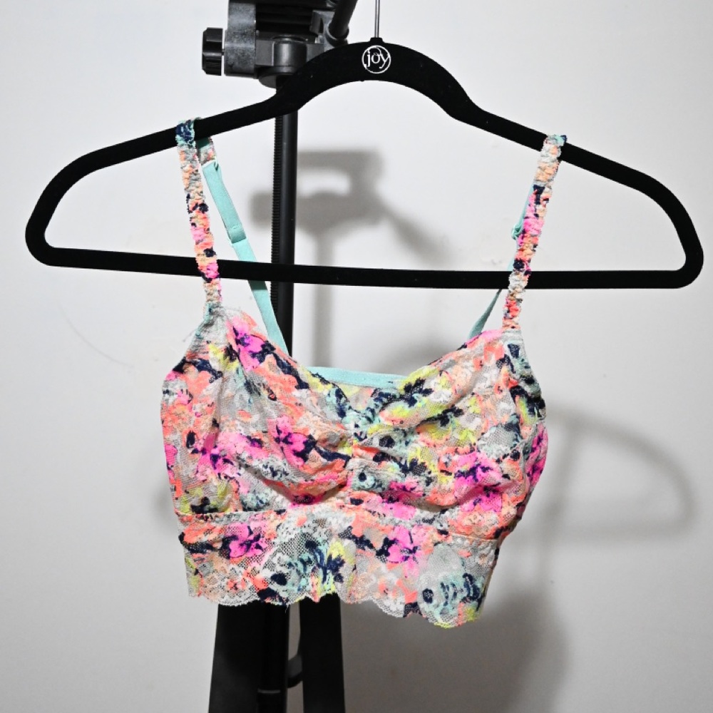 VS Pink lace vibrant rainbow bra